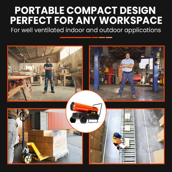 Heaters Unimac 50Kw Portable Industrial Diesel Indirect Forced Air Space Heater