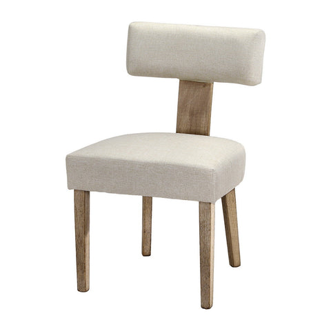 Dining Chairs Artiss Set Of 2 Linen Fabric Wooden Beige