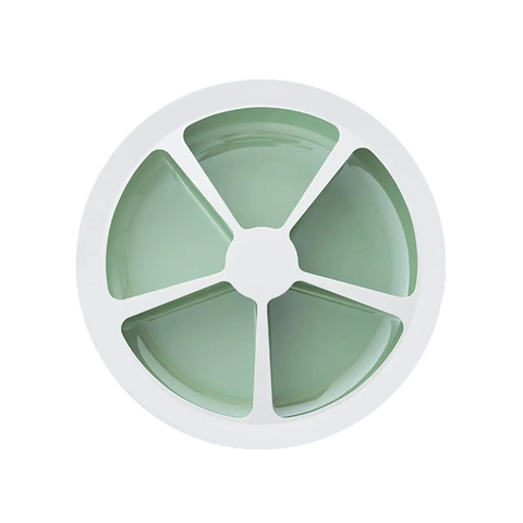 Food Storage Containers Food Container Green Round Grid Flower Shape Fruit Plate For Kitchen Storage Organisation