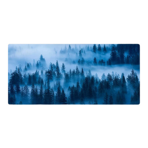 Desk Mats Mouse Pad Ice Blue 400X900x3mm Forest Computer Keyboard Non Slip Rubber Mat