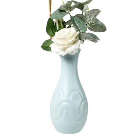 Vases Flower Vase Light Green Small Wave Lines Pattern Nordic Pot Home Decor