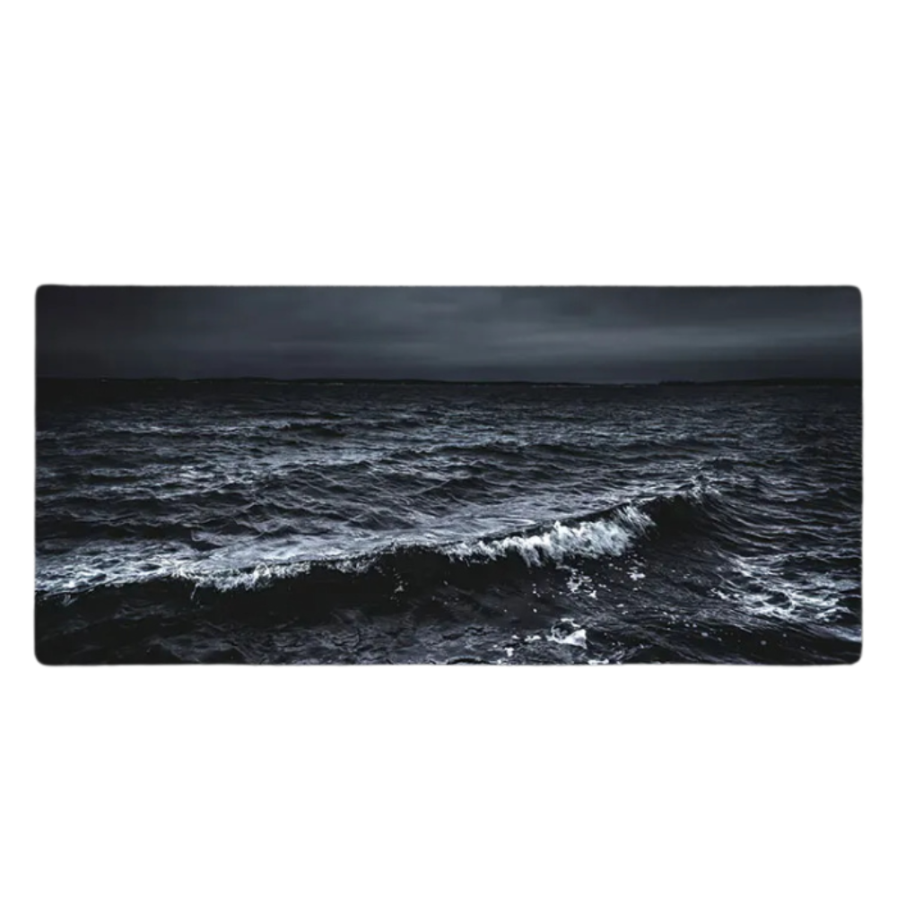 Desk Mats Mouse Pad Black 400X800x2mm Art Series Marble Computer Laptop Rubber Mat