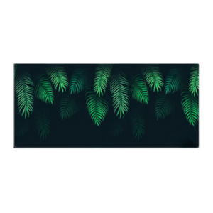 Desk Mats Mouse Pad Green 400X900x4mm Leaves Computer Keyboard Non Slip Rubber Mat