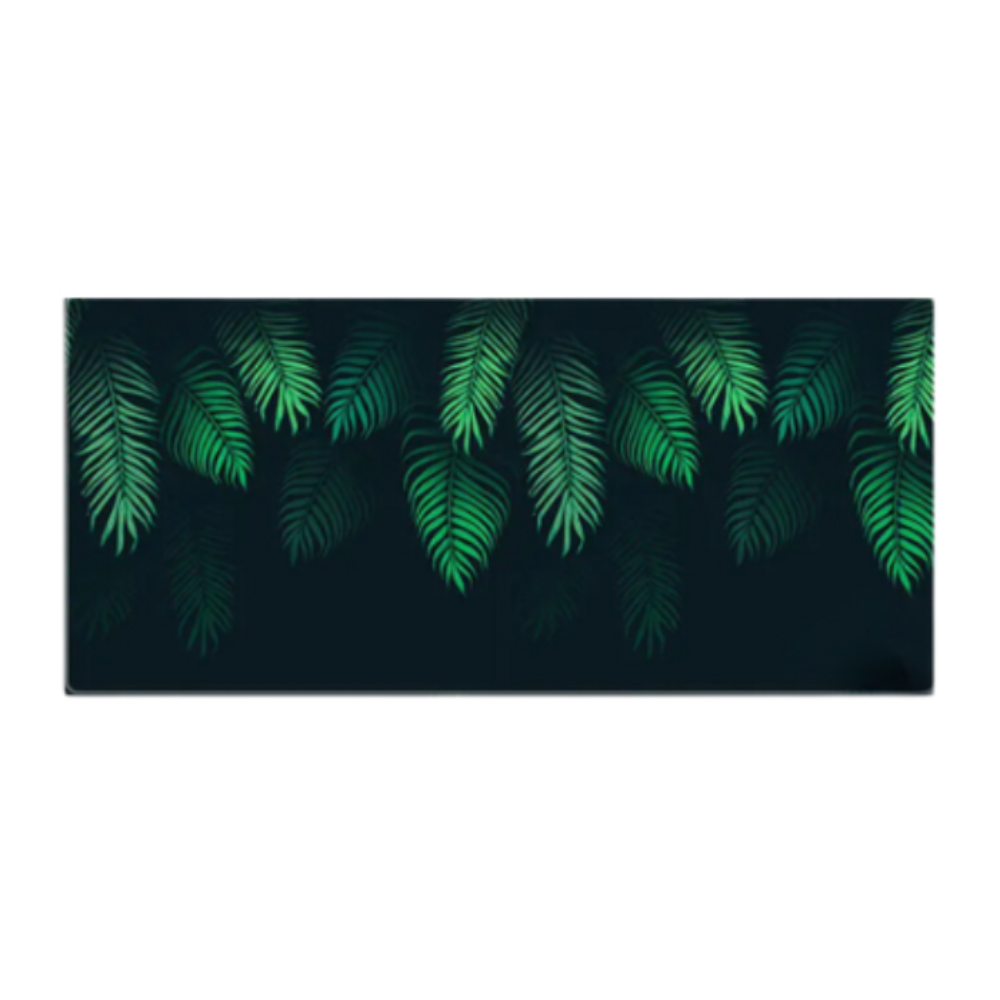 Desk Mats Mouse Pad Green 400 X 700 2 Millimetres Leaves Computer Keyboard Non Slip Rubber Mat