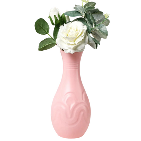 Vases Flower Vase Pink Small Wave Lines Pattern Nordic Pot Home Decor