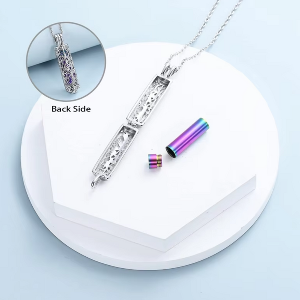 Necklaces & Pendants 1Pc Cremation Jewelry Cylinder Urn Necklace For Ashes Memorial Keepsake