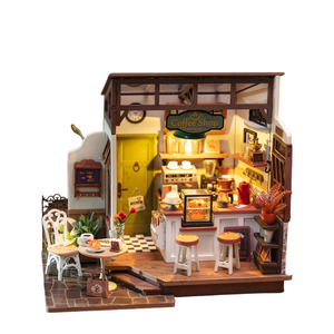 Puzzles Rolife No.17 Cafe Miniature House Kit Dg162 3D Wooden Building Toys Gifts