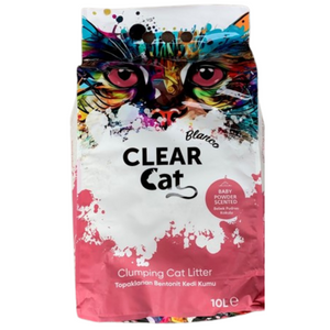 Cat Litter Clearcat Blanco A Baby Powder 10L