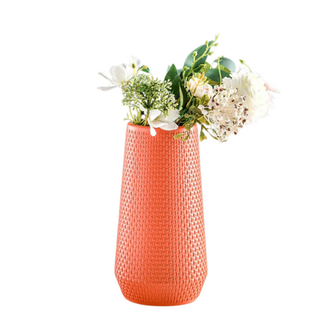 Vases Flower Vase Coral Red Large Nordic Plastic Pot Home Decor For Living Room