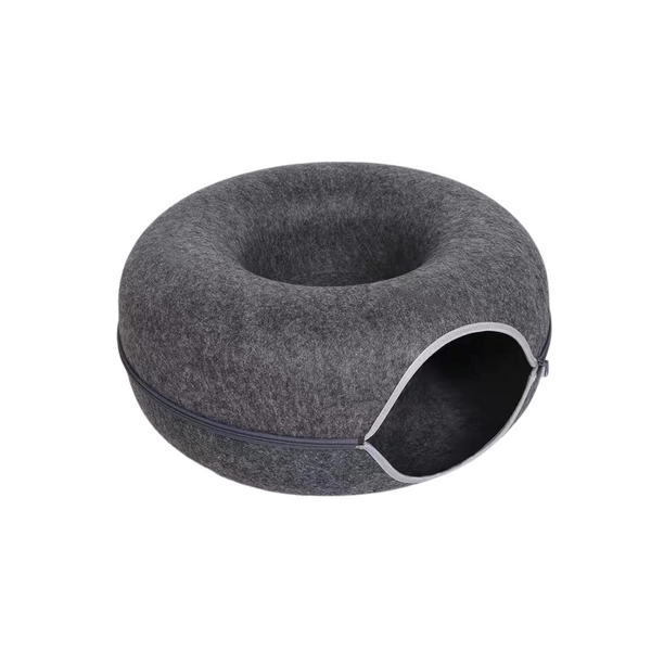 Pet Beds Pet Bed Dark Grey Cat Tunnel Dual Use Indoor Kitten Toys