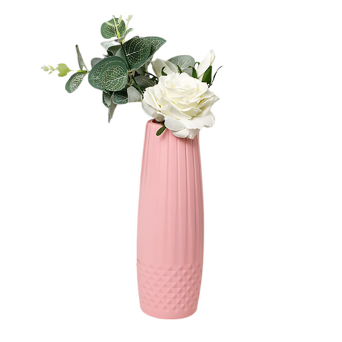 Vases Flower Vase Pink Small Diamond Pattern Table Decor For Home And Garden