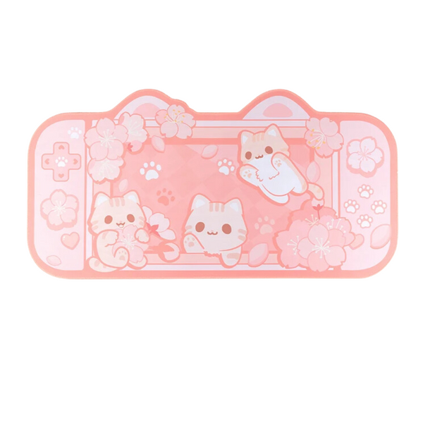 Desk Mats Mouse Pad Pink Cat Kawaii Gaming Mat Bunny Desk Rubber Protector For Computers