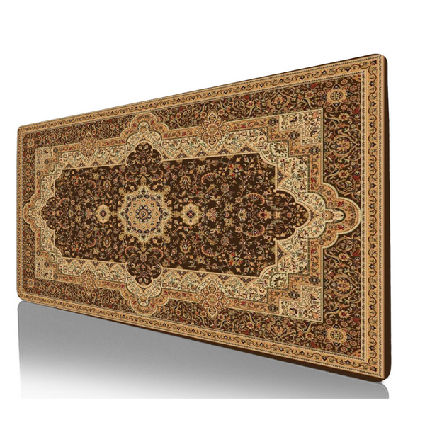 Desk Mats Mouse Pad Brown 400X800x3mm Persian Rug Gaming Rubber Protector Desk Mat