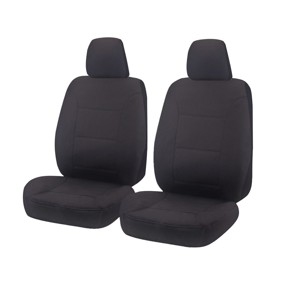 Seat Covers For Mitsubishi Triton Mq Series 01/2015 On Dual Club Cab Utility Front 2X Buckets Charcoal Challenger