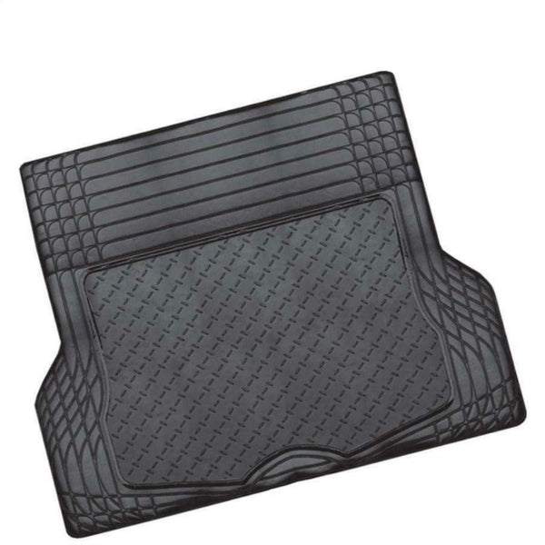 Floor Mats, Carpets Aluminium Look 1 Piece Boot Mat Black [Rubber/Aluminium Look]