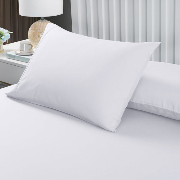 Sheets Royal Comfort 2000Tc 3 Piece Fitted Sheet And Pillowcase Set Bamboo Cooling King White