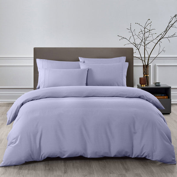 Quilt Covers Royal Comfort 2000Tc 6 Piece Bamboo Sheet & Quilt Cover Set Cooling Breathable King Lilac Grey