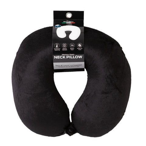 Pillows Milano Decor Memory Foam Travel Neck Pillow With Clip Cushion Support Soft Black