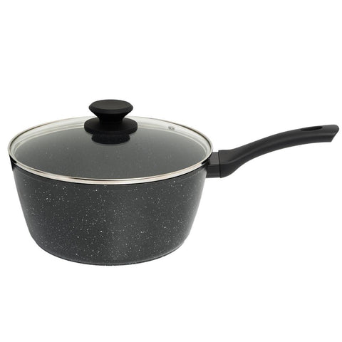 Saucepans & Stockpots Stone Chef Forged Saucepan With Lid Cookware Kitchen Black 20Cm