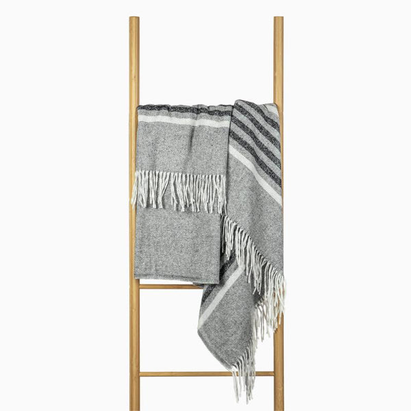 Throws & Afghans Richmond Throw Reclaimed Wool Blend Grey