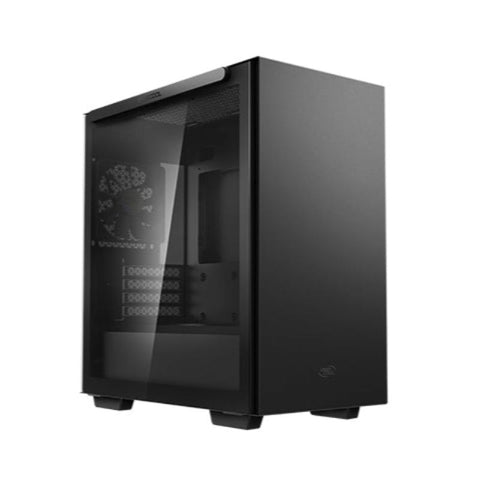 Computer Cases Deepcool Macube 110 Black Minimalistic Micro Case, Magnetic Tempered Glass Panel, Removable Drive Cage, Adjustable Gpu Holder, 1Xprein