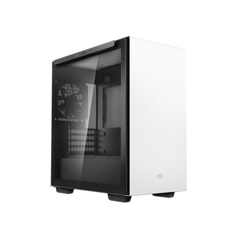 Computer Cases Deepcool Macube 110 White Minimalistic Micro Case, Magnetic Tempered Glass Panel, Removable Drive Cage, Adjustable Gpu Holder, 1Xprein