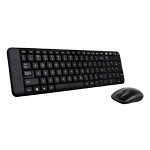 Keyboard & Mouse Bundles Logitech Wireless Keyboard &Amp Mouse Combo, Mk220, Black, Usb Receiver,