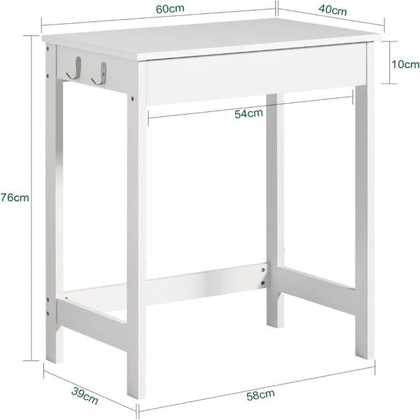 Home Office Desks Small White Desk With Drawer Hooks