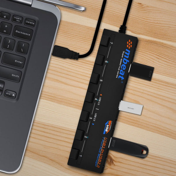 USB Cables, Hubs & Adapters Mbeat 7 Port Usb 3.0 And 2.0 Hub Manager With Switches