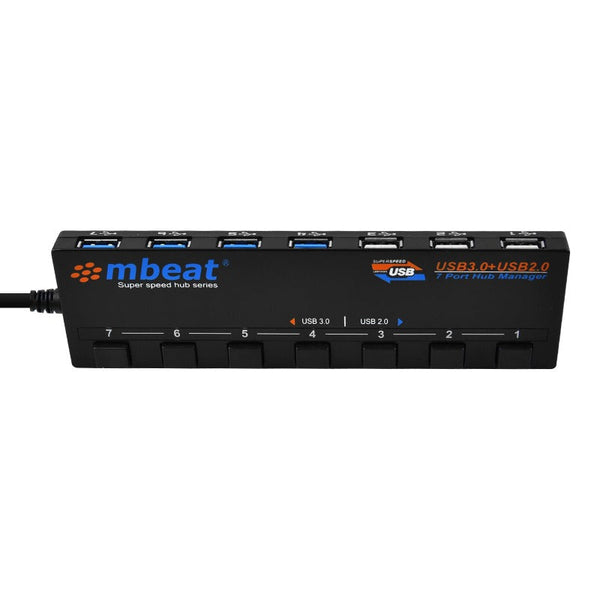 USB Cables, Hubs & Adapters Mbeat 7 Port Usb 3.0 And 2.0 Hub Manager With Switches