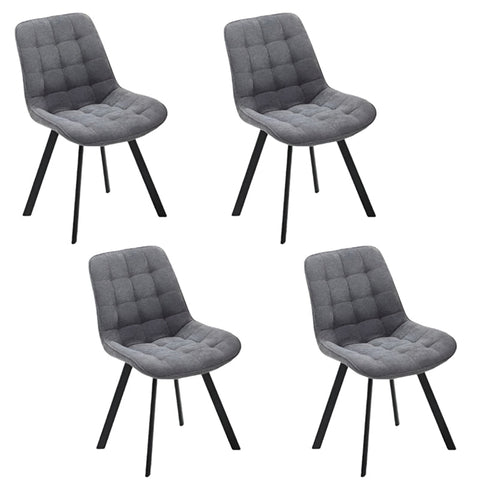 Dining Chairs 4Pcs Neo Softy Dark Grey Fabric