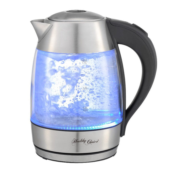 Kettles 1.7 Litre Glass Kettle With 360 Degrees Rotational Base