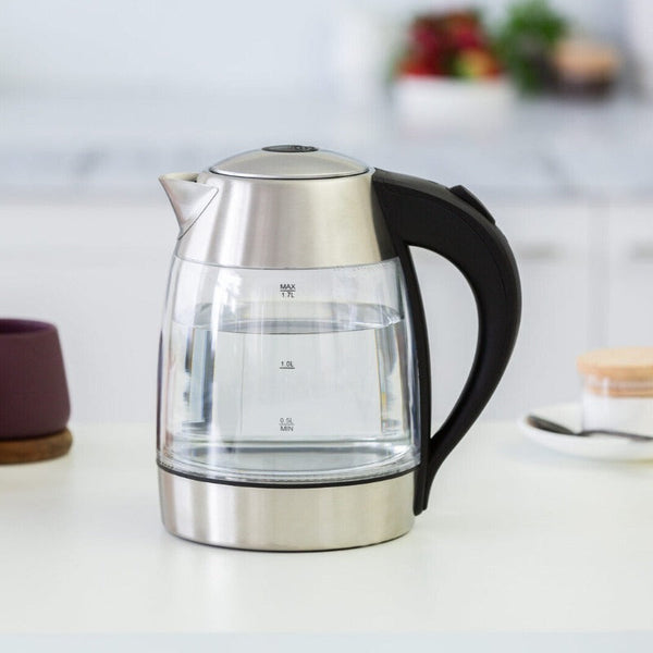 Kettles 1.7 Litre Glass Kettle With 360 Degrees Rotational Base