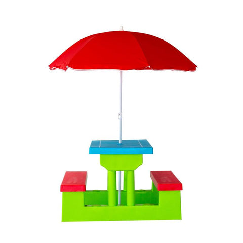 Kids Play Table & Chair Sets Durable Kids Picnic Table Set With Umbrella