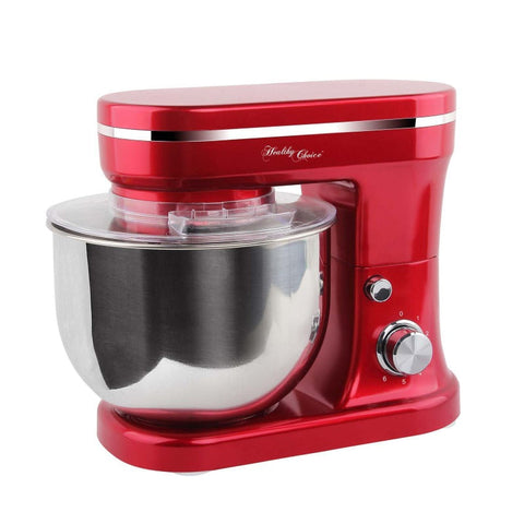 Countertop Mixers 1200W Mix Master 5L Kitchen Stand (Red) W/ Bowl/ Whisk/ Beater