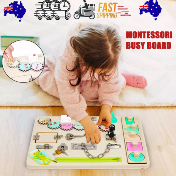 Sensory Toys Activity Board Educational Learning Brain Games Preschool Au