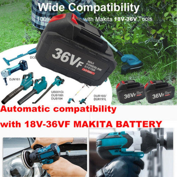 Power Tool Batteries 2X 7.0Ah 18V 36Vf Li Ion Battery Makita Lxt Bl1850 Bl1860b Bl1830 Bl1815