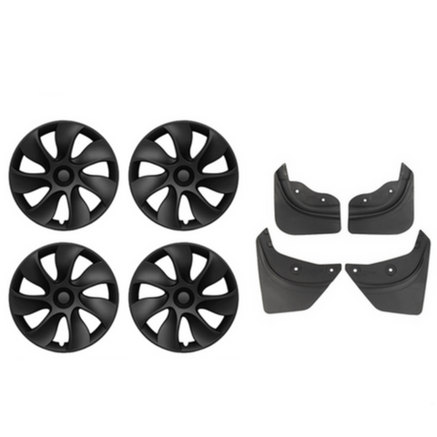 Hub Caps & Wheel Covers Tesla Y Wheel Cap 4 Black And Model Front Rear Pp Tpe Fender