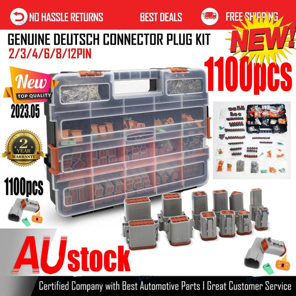 Wire & Cable Connectors Au 1000 Pcs Deutsch Dt Connector Kit 14 16Awg Stamped Contacts 1100Pcs Upgrade