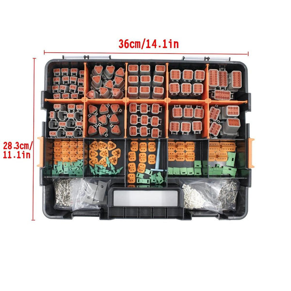 Wire & Cable Connectors Au 1000 Pcs Deutsch Dt Connector Kit 14 16Awg Stamped Contacts 1100Pcs Upgrade