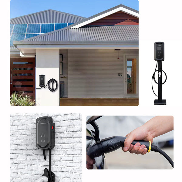 Electric Vehicle Accessories 7Kw 1 Phases Ev Charging Station Touch Wallbox With App Control Vehicle Charger