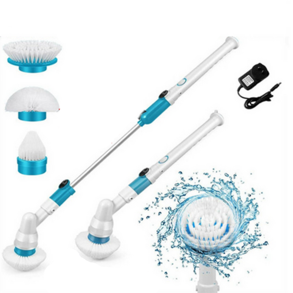 Mops, Brooms & Scrubbers 10Pcs Rechargeable Spin Scrubber Electric Turbo Cleaning Brush Cordless Kit