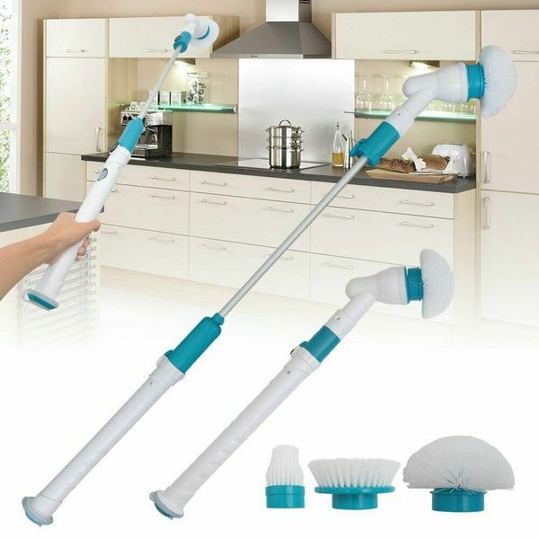 Mops, Brooms & Scrubbers 10Pcs Rechargeable Spin Scrubber Electric Turbo Cleaning Brush Cordless Kit