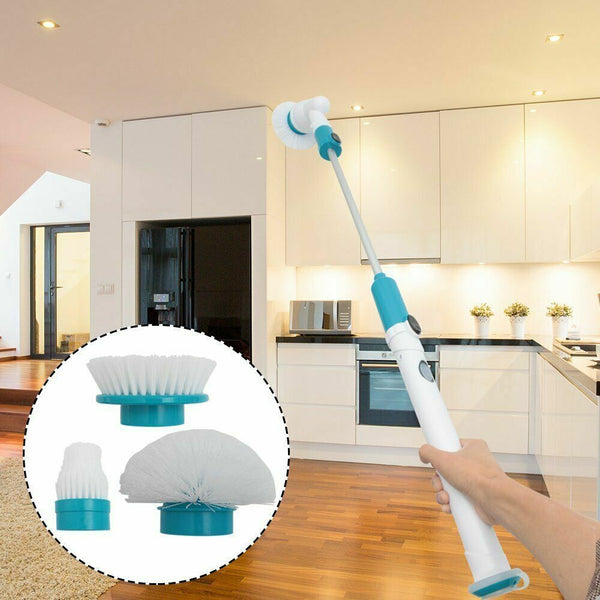 Mops, Brooms & Scrubbers 10Pcs Rechargeable Spin Scrubber Electric Turbo Cleaning Brush Cordless Kit