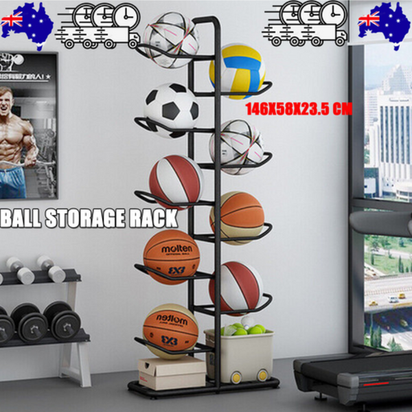 Ball Racks Basketball Soccer Storage Rack Sport Ball Organizer Holder Display Stand