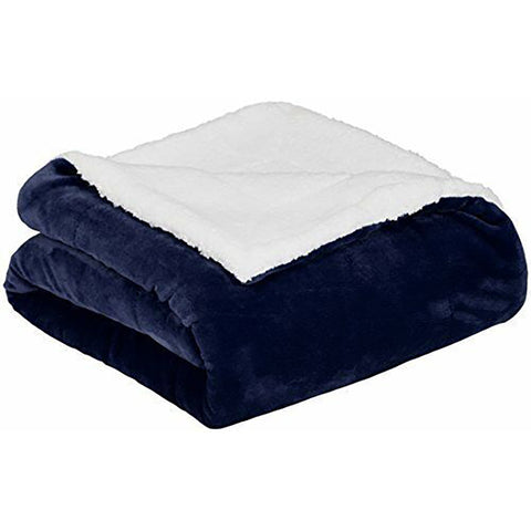 Electric Blankets Double Side Flannel Heated Electric Throw Rug Blanket Fast Heating Warm Washable Blue