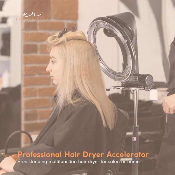 Hair Dryers New Standing Hair Dryer Accelerator Colour 360 Rotating Halo Rolling Salon Equipment