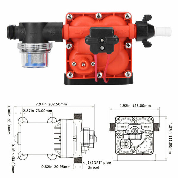 Boat Plumbing Seaflo 3 G/M Rv Supreme 12V Water Pump For Caravan Motorhome Camper Trailer Boat