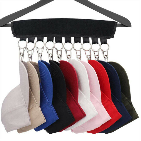 Coat & Hat Racks 2X 10 Clips Door Cap Rack Baseball Hat Holder Closet Hanger Storage Organizer