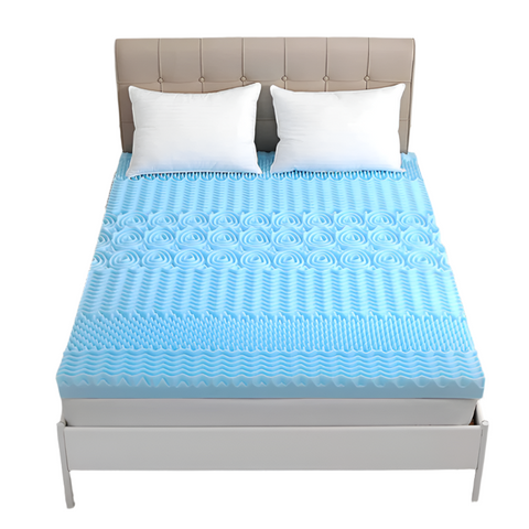 Mattresses 7 Zone Memory Foam Topper Mattress Toppers Cool Gel Pad Medium Firm 8Cm Thick 183Cm X 203Cm